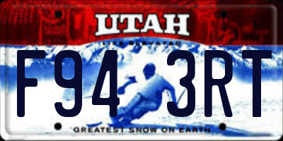 UT license plate F943RT