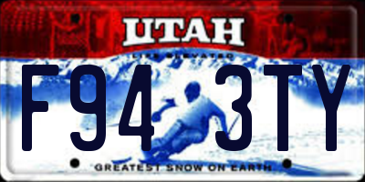 UT license plate F943TY