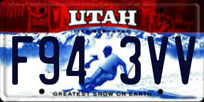 UT license plate F943VV