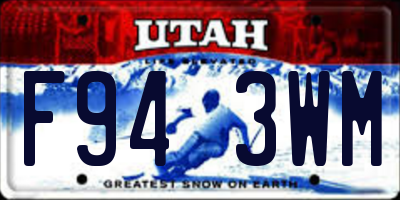 UT license plate F943WM