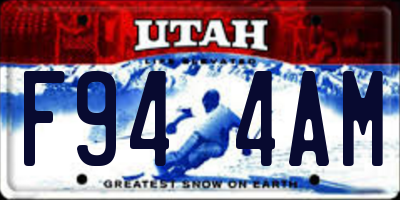UT license plate F944AM