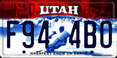 UT license plate F944BO