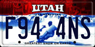 UT license plate F944NS