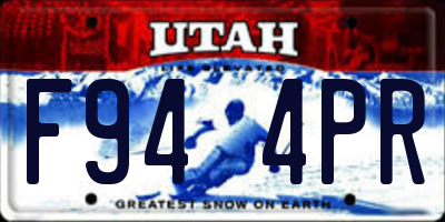 UT license plate F944PR