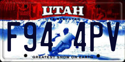 UT license plate F944PV