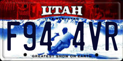UT license plate F944VR