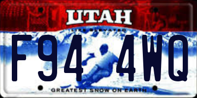UT license plate F944WQ