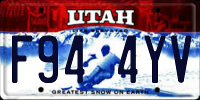 UT license plate F944YV