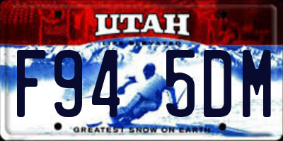 UT license plate F945DM