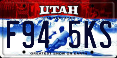 UT license plate F945KS