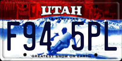 UT license plate F945PL