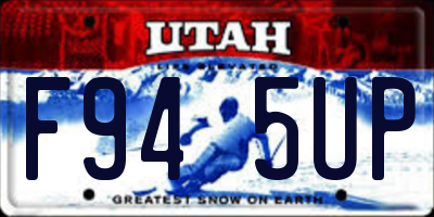 UT license plate F945UP