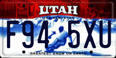 UT license plate F945XU