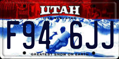 UT license plate F946JJ