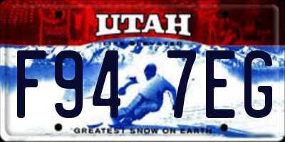 UT license plate F947EG