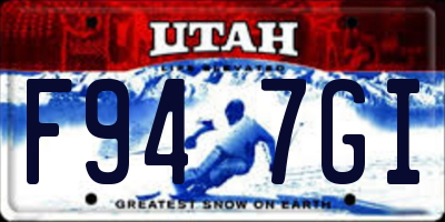 UT license plate F947GI
