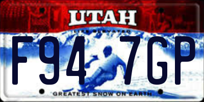 UT license plate F947GP