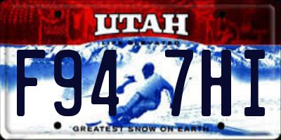 UT license plate F947HI