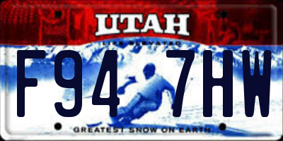 UT license plate F947HW