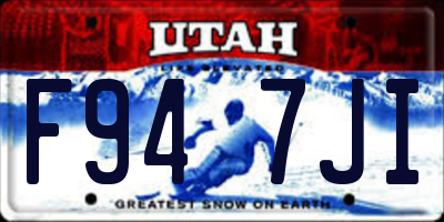 UT license plate F947JI