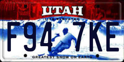 UT license plate F947KE