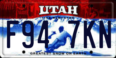UT license plate F947KN