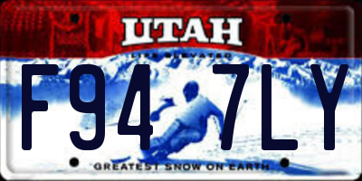 UT license plate F947LY