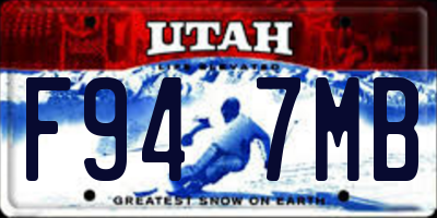 UT license plate F947MB