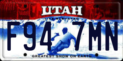 UT license plate F947MN