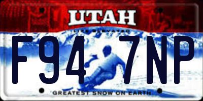 UT license plate F947NP