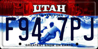 UT license plate F947PJ