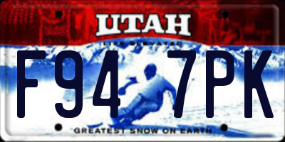 UT license plate F947PK