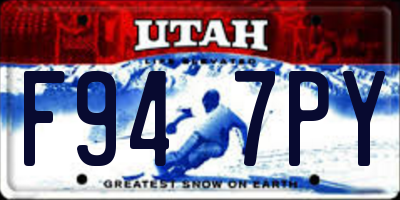 UT license plate F947PY
