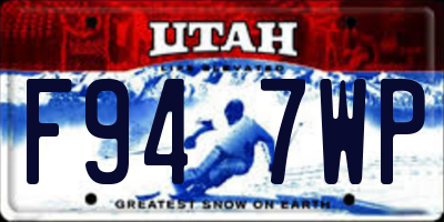 UT license plate F947WP