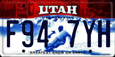 UT license plate F947YH