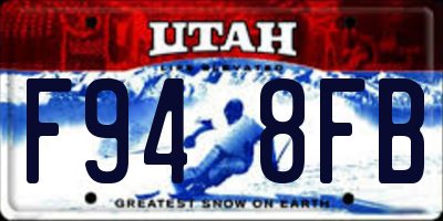 UT license plate F948FB