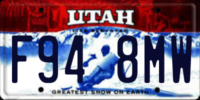 UT license plate F948MW
