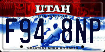 UT license plate F948NP