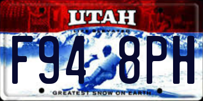 UT license plate F948PH
