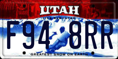 UT license plate F948RR