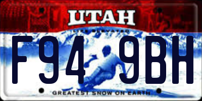 UT license plate F949BH