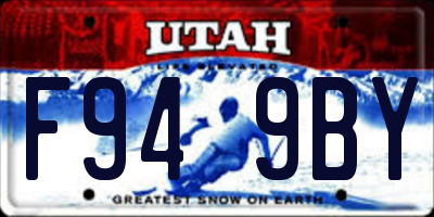 UT license plate F949BY