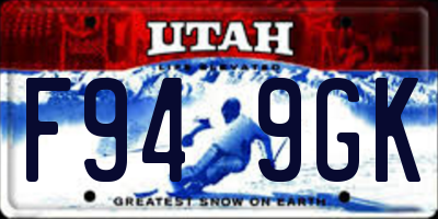 UT license plate F949GK