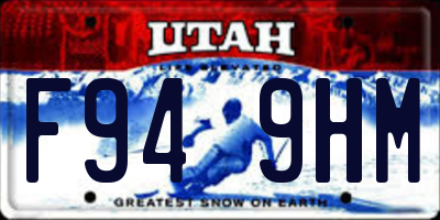 UT license plate F949HM