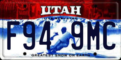 UT license plate F949MC