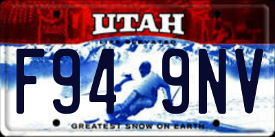 UT license plate F949NV