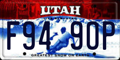 UT license plate F949OP