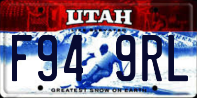 UT license plate F949RL