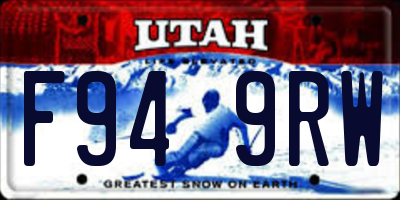 UT license plate F949RW