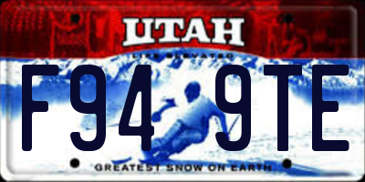 UT license plate F949TE